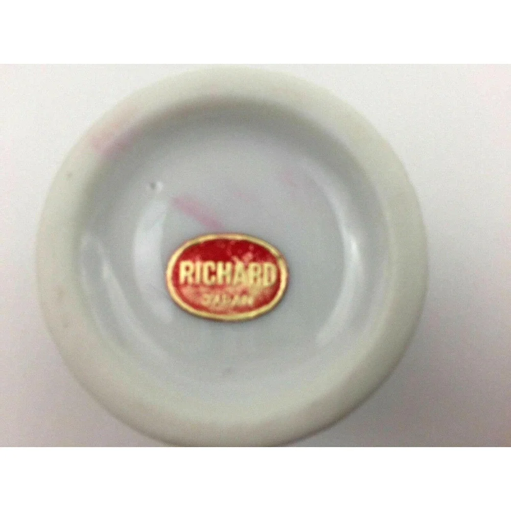 Vintage Richard Japan Shaving Mug Shabby Chic Blue Rose Gold Trim Tulip Shape